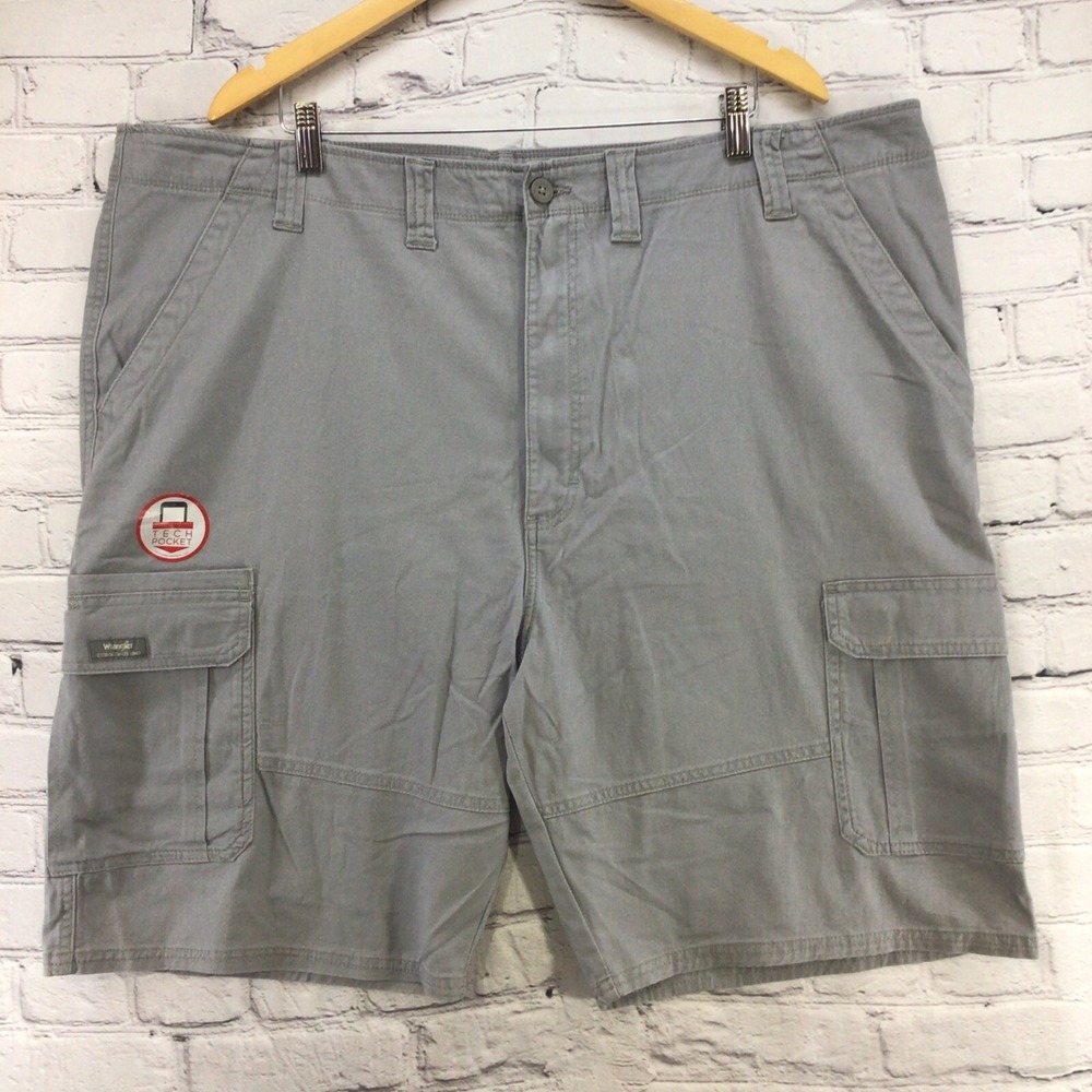 Wrangler Cargo Shorts Mens Sz 46‎ Relaxed Fit Gray